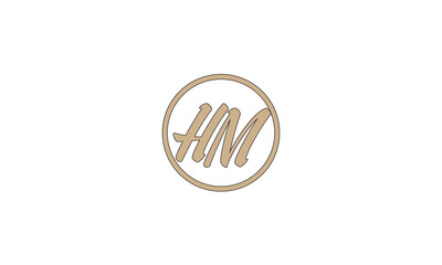 HM, MH , M , H , Abstract Letters Logo Monogram