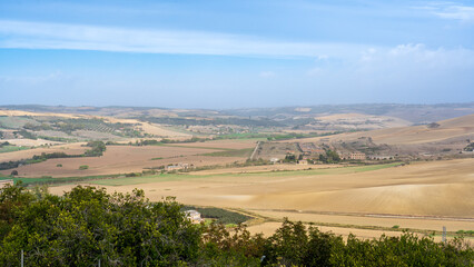 Fototapeta na wymiar View of field in Tarquinia in Italy
