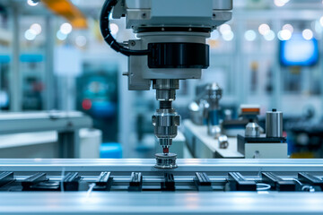 Arm of an assembly robot in a modern factory