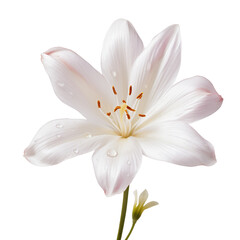 Fototapeta na wymiar Rain Lily flower isolated on transparent background