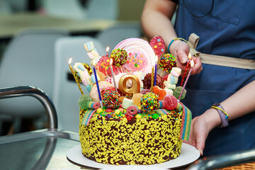 Celebration birthday cake