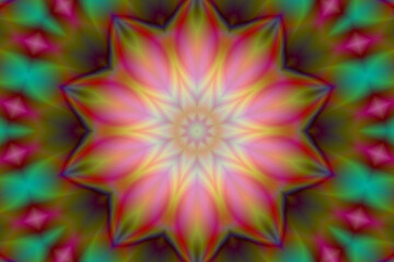 Kaleidoscope Mandala Art Design. Abstract Kaleidoscope Pattern with Symmetry