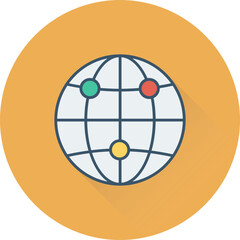 Global Network Vector Icon