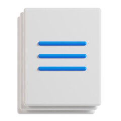 3D File Document icon render