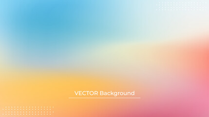 Abstract blurred gradient mesh background in bright rainbow colors. Colorful smooth banner template. Easy editable soft colored vector illustration in EPS10 without transparency.