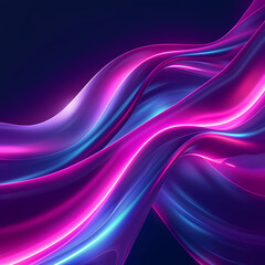 Obraz premium Futuristic Neon Waves on Digital Background