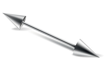 Piercing jewelery icon. Body metallic accessories. Beauty decoration, earring. Modern shape design. illustration on white background