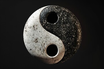 Ancient Chinese philosophy symbolizes dualism with Yin and Yang opposing forces that complement each other like light and dark or fire and water Exemplified by - obrazy, fototapety, plakaty