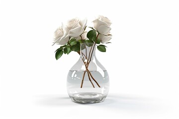 Mockup of a vase isolated on a white background