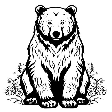 Black Bear Clipart Black And White