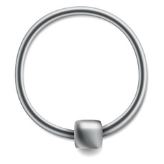 Piercing jewelery icon. Body metallic accessories. Beauty decoration, earring. Modern shape design. illustration on white background