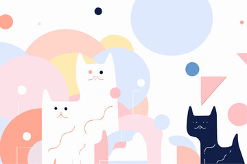 cat, animal, cartoon, vector, love, illustration, baby, kitten, fun, card, cute, design, art, pink, pet, kitty, pig, dog, birthday, funny, heart, drawing, pattern, character, cats