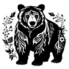 Bear clipart, valentine day, valentine clipart, cute bear svg, animal svg, animal eps, animal clipart, jungle png, tiger, animal, vector, tattoo, head, cat, wild, illustration, mammal, bear, logo, des