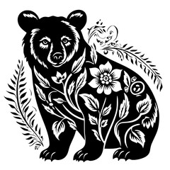 Bear clipart, valentine day, valentine clipart, cute bear svg, animal svg, animal eps, animal clipart, jungle png, tiger, animal, vector, tattoo, head, cat, wild, illustration, mammal, bear, logo, des