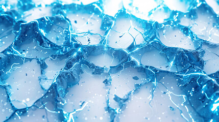 Close-up of water splashes, frozen in motion, creating intricate patterns