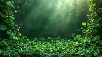 Fototapeta premium Enchanted Clover Forest Floor