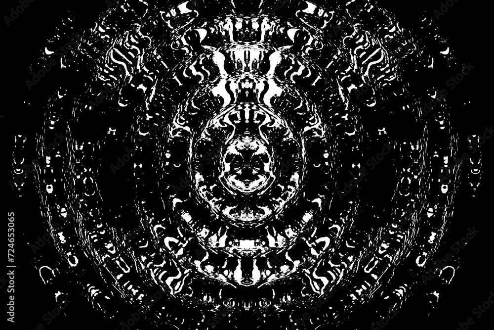 Poster black and white circles. simple modern fashion decorative wrapping paper pattern. mosaic structure i
