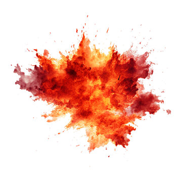 fire explosion isolated on transparent background Remove png, Clipping Path, pen tool
