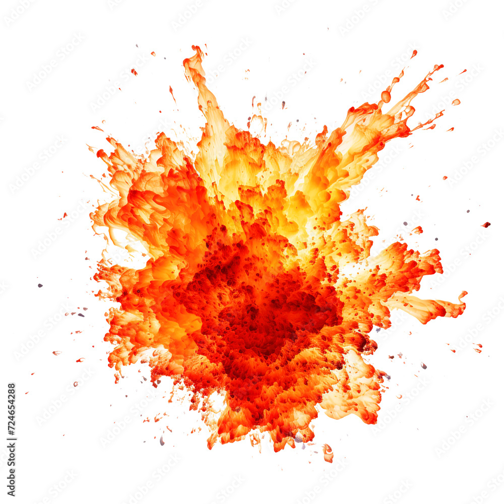 Canvas Prints fire explosion isolated on transparent background remove png, clipping path, pen tool