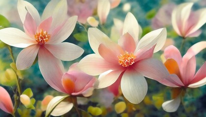 abstract background of blooming flower petals