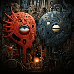 Portal of emotions: magic through a surreal mirror