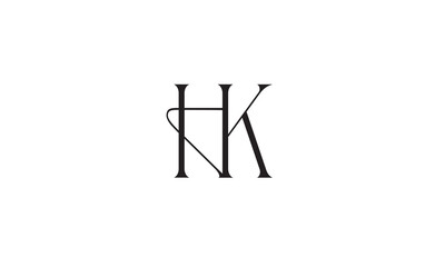 HK, KH , K , H , Abstract Letters Logo Monogram