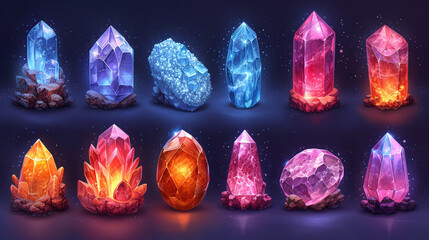 Crystal icons for games