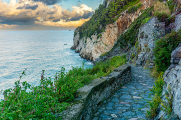 Walking near the coast of the sea