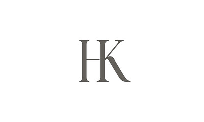HK, KH , K , H , Abstract Letters Logo Monogram