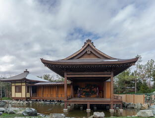 "Japanese Garden" is a cultural and recreation park located in the center of Krasnodar. Krasnodar, Russia, 11.01.2024
