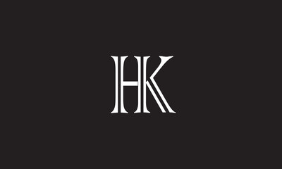HK, KH , K , H , Abstract Letters Logo Monogram