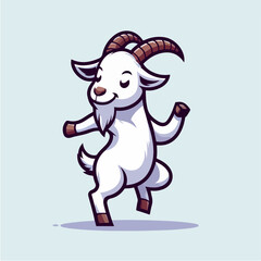 cartoon character mascot a cute sheep dancing