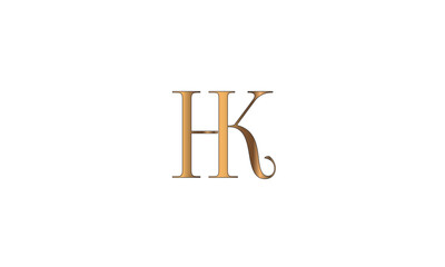 HK, KH , K , H , Abstract Letters Logo Monogram