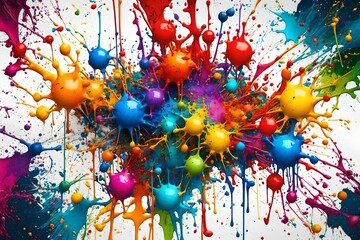 most beautiful colors splashing abstract background