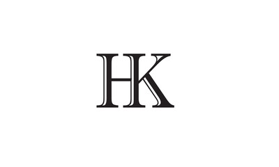 HK, KH , K , H , Abstract Letters Logo Monogram