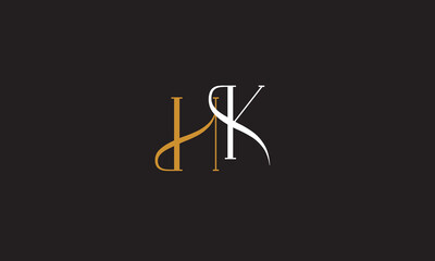 HK, KH , K , H , Abstract Letters Logo Monogram