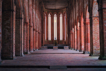 Monastery Corridor - Cloister - Church - Abbey - Germany - Brandenburg - Chorin - Religion - Kloster