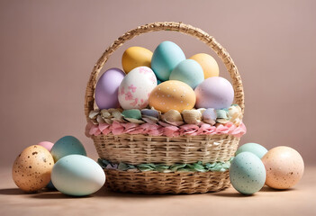 Naklejka premium Easter colorful eggs
