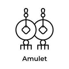 Amulet icon design in trendy style ready to use vector