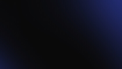 Obraz premium Abstract noisy minimalistic background. Grainy black and blue gradient header design concept. Color light spot in the dark.