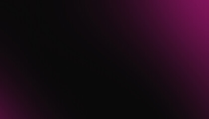 Abstract noisy minimalistic background. Grainy black and purple gradient header design concept. Color light spot in the dark.