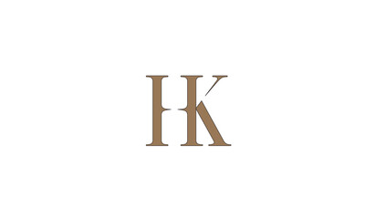HK, KH , K , H , Abstract Letters Logo Monogram