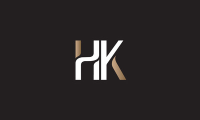 HK, KH , K , H , Abstract Letters Logo Monogram