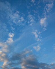 Naklejka na ściany i meble Clouds. Twilight. Gisborne. Hawke's Bay. New Zealand
