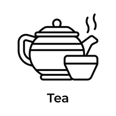 Beautifully designed icon of chinese cultural teapot, trendy editable vector