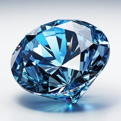 Luxury shiny diamond close up on white background