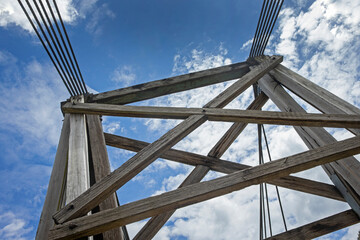 harp suspension bridge, tauranga bridge, nieuw zeeland, tauranga  waioeka gorge, waioeka river,...