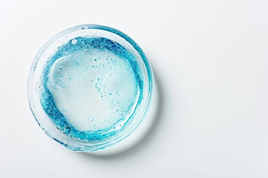 Gel sample for cosmetics test on white background - Powered by Adobe