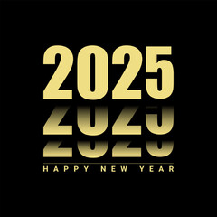 2025 happy new year design template.