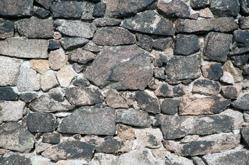 Wall made from stones hard to break. For texture and background use